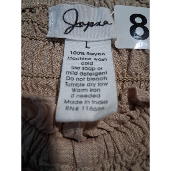 Japna Babydoll Cinched Women's size Large Smocked V-Neck Grungecore Party Top - Picture 7 of 7